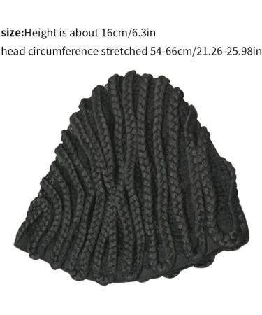 Crochet Braids Cap Braiding Wigs Cap Black Cornrow Wig Cap Synethic Wigs Mesh Cap for Making Wig Braided Wig Cap - Buy Online on SooperMarket.com