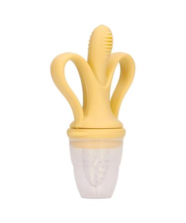Soft Baby Fruit Feed Pacifier - Yellow Massage Rubber for Newborns | Improves Hand-Eye Coordination | International Shipping - Buy Online on SooperMarket.com