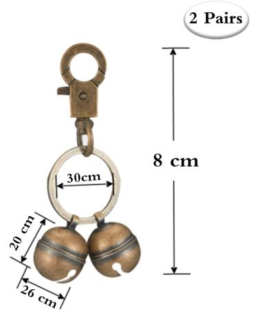 KREDHONG 2 Pairs Extra Loud Cat & Dog Bells Pet Tracker Bells Dog Bells Durable Brass Bells for Pets Collar Charm Pendant Bells for Dogs Cats Harness Training - Buy Online on SooperMarket.com