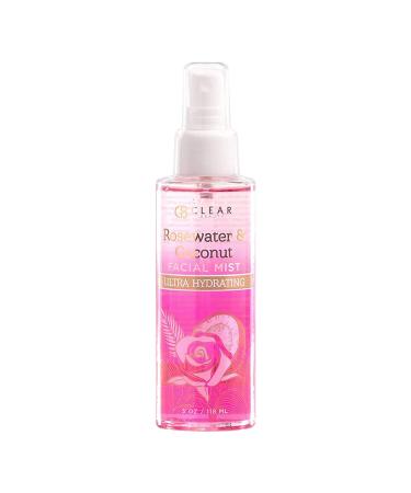 Clear Beauty (Formerly Clair Rosewater & Coconut Face Mist - Refresh and Soothe Tired & Dry Skin  Instant Moisturing & Hydrating Facial Mist Spray - Cruelty Free Korean Skincare For All Skin Types
