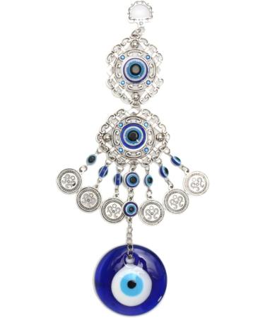 ABOOFAN Home Decor Glazed Eye Pendant Glass Charms Family Protection Charm Wall Hanging Ornaments Household As Shown 23X5cm - Buy Online on SooperMarket.com