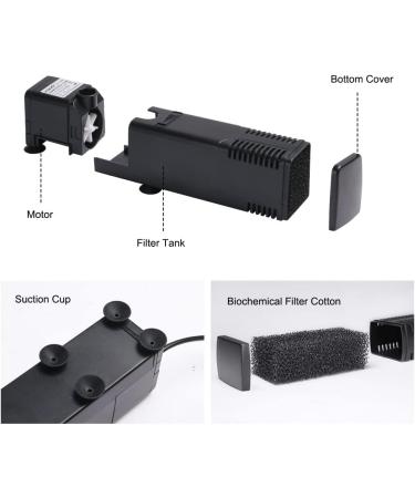 Flintronic 8W Adjustable Aquarium Filter & Pump - 600L/H for 80L Aquariums | Oxygen Pump with Brush - Buy Online on SooperMarket.com