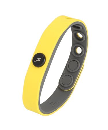 Jauarta Negative Ion Bracelet Increases Energy Removes Static Elastic Silicone Sports Bracelet (Yellow)