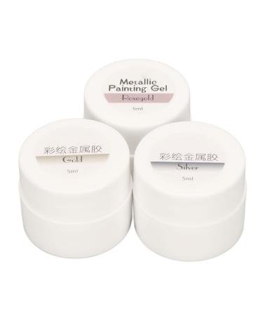 Nail Art Wire Drawing Gel 3 Colors Line Pulling Metallic Painted Nail Gel Polish for Nail Salon