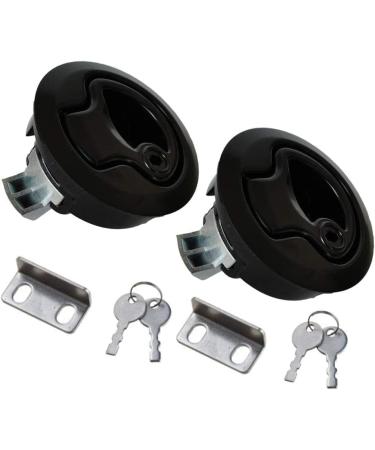 Boat Latches Flush Pull Slam Lock with Keyed Lock - Silver/Black (2pcs/4pcs) - Buy Online on SooperMarket.com