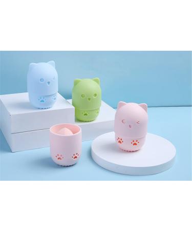 U-K 1 Pc Silicone Makeup Sponge Holder Cat Shaped Travel Case Foundation Sponge Carrying Bag Beauty Blender Holder Capsule Cosmetic Sponge Drying Rack (Random Color) Nice Design as shown - Buy Online on SooperMarket.com