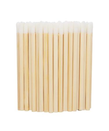 50 Pcs Lip Brushes Lip Gloss Wands Lipstick Brush Applicators Lipstick Testers Sticks Makeup Applicator Beauty Tool with Wooden Handle