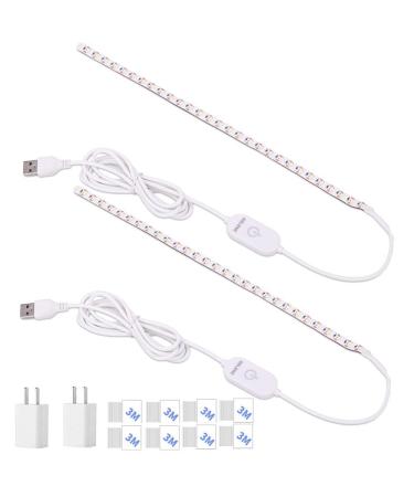 GELENZ Sewing Machine Light 30 LED Lighting Strip kit Cold White 6000k with Touch dimmer and USB Power Fits All Sewing Machines (2pack)