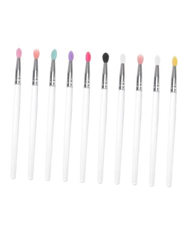 MUSISALY 10pcs Eye Shadow Brush Makeup Accessories Eye Smudge Brush Makeup Brush Face Wand Plastic Handle