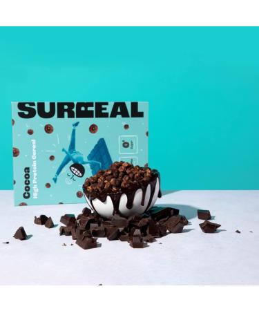 Surreal Cocoa - High Protein Cereal - Low Sugar- Healthy Plant Based Cereal - High in Fibre - Low Carb - Gluten Free - Vegan - 13g of Protein 0g of Sugar - 240g per Box - 4 Pack (4 x Cocoa) 240 g (Pack of 4) - Buy Online on SooperMarket.com