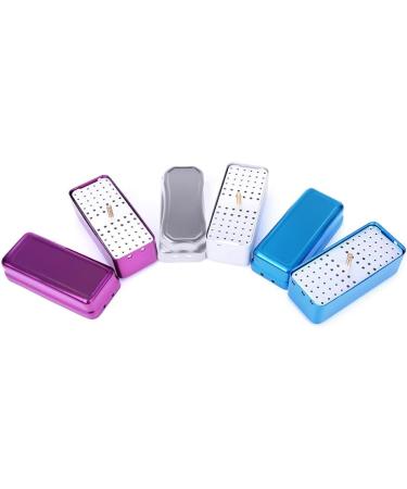 Klova Dental Bur Box - 72 Hole Aluminum Autoclave Sterilization Housing for Dental Tools & Oral Care - Silver - Buy Online on SooperMarket.com