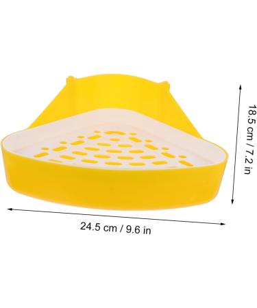 CIYODO Box Pet Potty Urinal Rabbit Toilet Rabbit Corner Pet Triangular Potty Bedding for Rabbits Abs White 24.5X18.5cm White - Buy Online on SooperMarket.com