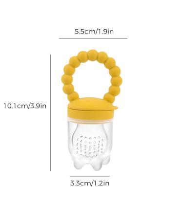 Baby Fruit and Vegetable Pacifier | Silicone Fruit Sucker for Infants | 3-Pack Snuller (Khaki) - Safe & Easy Feeding - Buy Online on SooperMarket.com