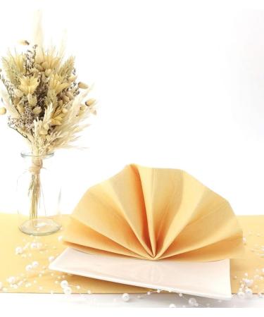 50 APARTina Straw Yellow Airlaid Napkins - Fabric-Like 40x40 cm | Premium Quality International Shipping - Buy Online on SooperMarket.com