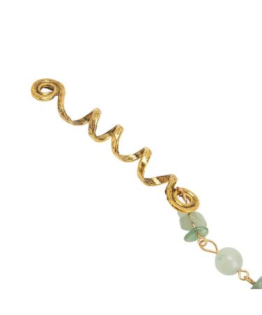 Exquisite Green Hair Dreadlock Jewelry - Large Alloy Braiding Rings (5 Pieces) for Parties | Fast International Shipping - Buy Online on SooperMarket.com