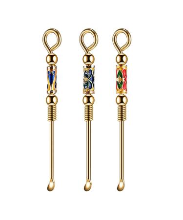 Earwax Removal Kit Earwax Removal Kit Cleaning Tools 3Pcs Micro Mini Scoop: Tiny Gold Set Lab Spatula for Glitter Mica Earwax Removal Kit Cleaning Tools Cleaning Tools