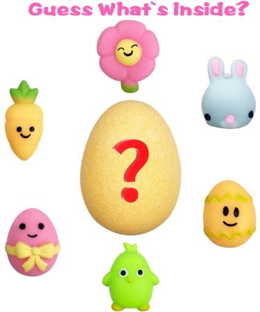 QINGQIU 6 Pack Easter Bubble Bath Bombs with Squishy Toys - Kids Easter Basket Stuffers - Buy Online on SooperMarket.com