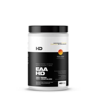 HD MUSCLE EaaHD Essential Amino Acid Powder | 5g Amino9 Blend with All 9 Essential Amino Acids EAAs | Boost Performance & Increase Recovery | Vegan Gluten Free | 40 Servings (Peach) Peach 40 Servings