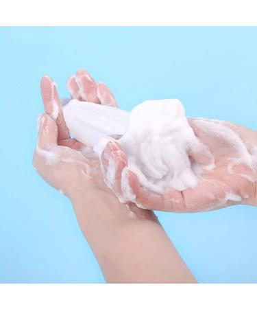 2-Piece Foam Net Facial Cleansing Shower Bubble Net - Easy Mesh Bag with Drawstring Design for Perfect Bubbles - Buy Online on SooperMarket.com