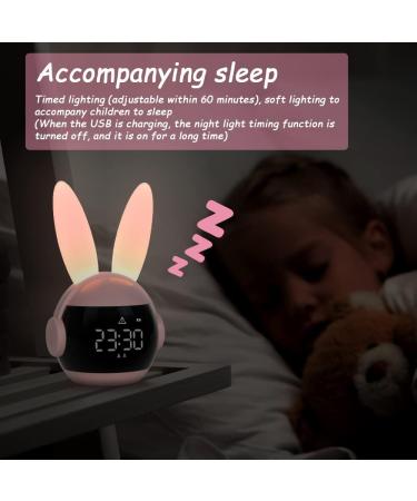 Vicloon Rabbit Children's Alarm Clock - Dual Alarm 6 Ringtones Snooze & 90-Day Standby - Perfect Gift for Kids (Pink) - Buy Online on SooperMarket.com