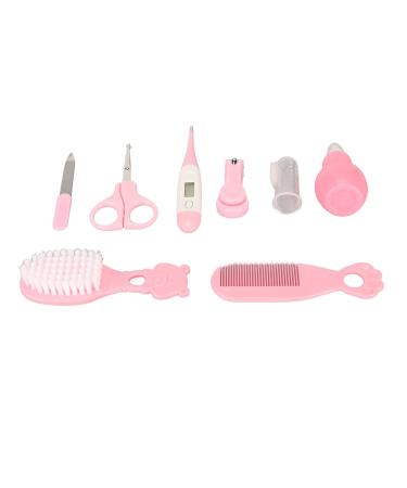 Baby Healthcare Grooming Kit Nose Cleaner Nail Clippers Scissors Toothbrush Comb Infants Grooming Kit 8Pcs