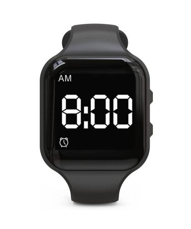 Vibration alarm alarm alarm waterproof watch alarm clock silent medical alarm clock - with timer and 15 daily alarm clock (black square - waterproof) Black Square