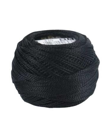 DMC 116 8-310 Pearl Cotton Thread Balls  Black  Size 8