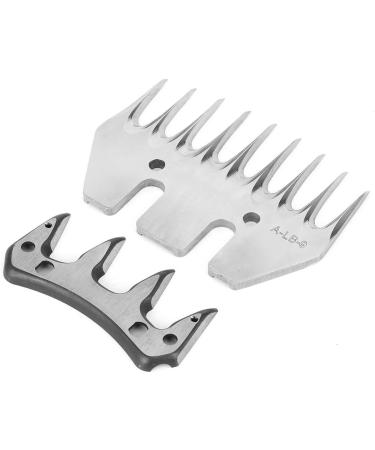 High-Strength Stainless Steel Shear Knife for Sheep & Goats | 9 Tooth Straight Blade & Swivel Replacement - Buy Online on SooperMarket.com
