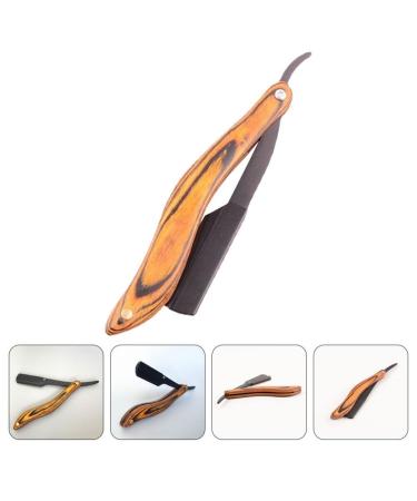 NOLITOY Stainless Steel Folding Razor - Vintage Wooden Barber Shaving & Haircut Supplies for Men - Buy Online on SooperMarket.com