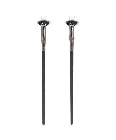 Mascara Fan Brush Wand Bent Synthetic Fiber Fan Eyelash Brush Smooth Application for Home for Women