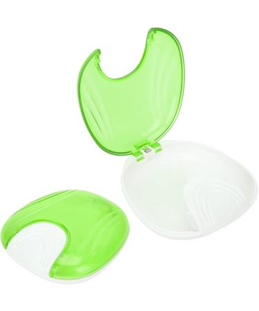 Durable Orthodontic Holder Case - Portable Denture Container with Pressure Lock Design (Light Green) | International Shipping Available - Buy Online on SooperMarket.com