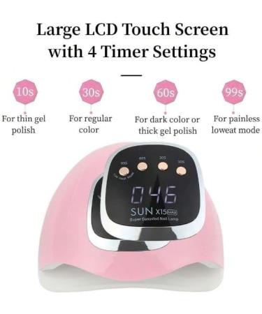 Pink Lady Nail Dryer Lamp - WY8 Sun X15 Max 280W High Power, Fast Curing UV LED Ice Lamp for Gel Polish and Nail Art - Buy Online on SooperMarket.com