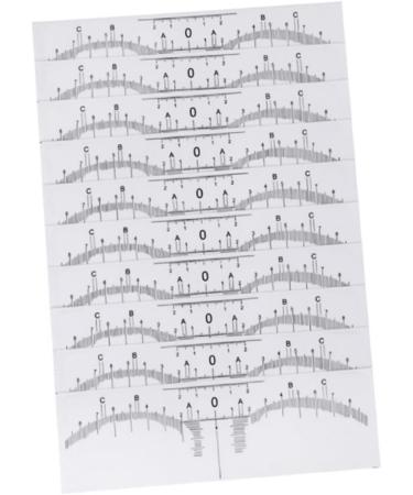 Baluue 10pcs Set Eyebrow Stencil Microblading Eyebrow Ruler Brow Ruler Sticker Eyebrow Template White - Buy Online on SooperMarket.com
