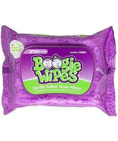 Boogie Wipes Natural Saline Wipes - Great Grape Scent for Stuffy Noses, 30 Count - Buy Online on SooperMarket.com
