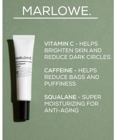 MARLOWE No. 127 Men's Eye Cream - Vitamin C, Caffeine, Squalane - Targets Puffiness, Wrinkles & Dark Circles - 0.5 FL Oz - Buy Online on SooperMarket.com