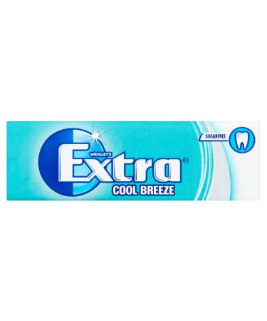 Wrigley's Extra Cool Breeze Chewing Gum Sugar Free 10 Pieces 14g