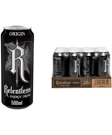 Relentless Origin Energy Drink - 500ml (Pack of 12) | Boost Your Energy Levels | Unique Formula | Perfect for Various Occasions - Buy Online on SooperMarket.com