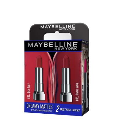 Maybelline New york creamy mattes lipstick combo pack (Rich Rubby and Divine Wine)