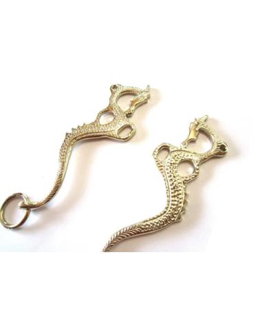PS Horse Articles Hackamore Dragon Gold or silver coloured - 1 pair of legs decorated colour gold