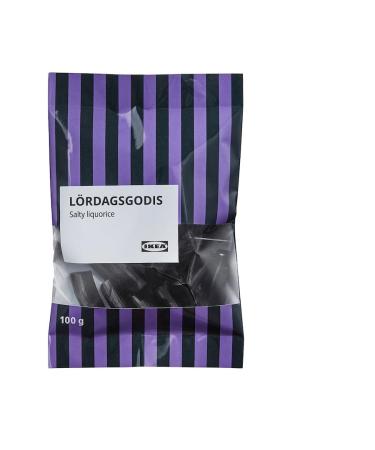 Authentic Scandinavian Flavor with L RDAGSGODIS Salty Liquorice - Savory and Satisfying Scandinavian Treat 100g Pack"