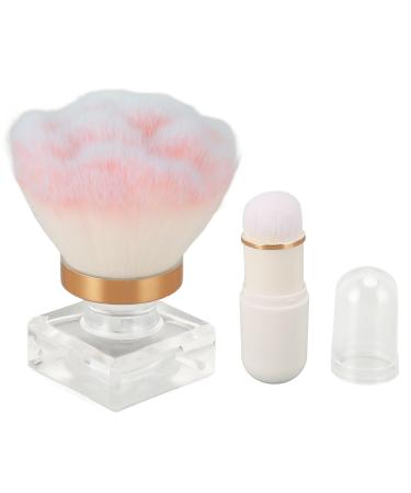 Premium Makeup Brush with Transparent Handle | Capsule Shape | Ideal for Loose Powder & Blush - International Shipping Available - Buy Online on SooperMarket.com