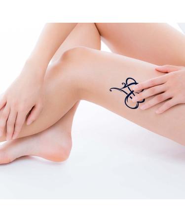 Long-Lasting Tattoo Ink: Big Heart & Infinity Symbol Design (Navy Blue) - 4 Sheets, Semi-Permanent for Chest, Neck, and Arms - Buy Online on SooperMarket.com