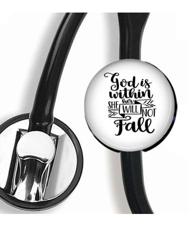 God is Stethoscope Tag Personalized Nurse Doctor Stethoscope ID Tag Customized Medical Stethoscope Name Tag