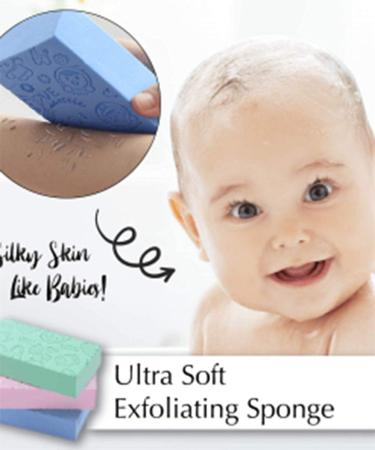 Ultra Soft Exfoliating Body Clean Sponge Set - 3 pcs Asian Bathing Goods for Enhanced Blood Circulation | Perfect for Unisex Shower & Bath - Buy Online on SooperMarket.com