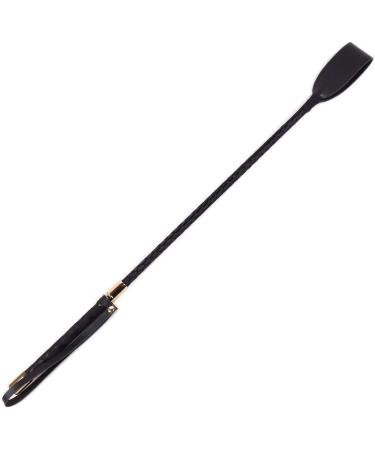 Premium Genuine Leather 18 Horse Crop Jump Bat with Black Handle - Equestrian Fiberglass Rod for English Training - Buy Online on SooperMarket.com