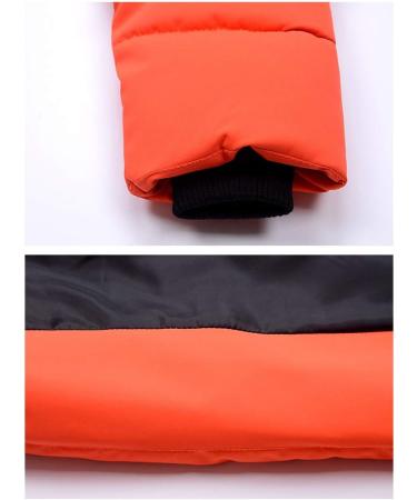 Odziezet Baby Boy Down Coat | Hooded Puffer Zipper Jacket | Orange | 1-2 Years - Buy Online on SooperMarket.com
