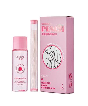 60Pcs Pierced Ear Cleaning Set Peach Floss Ear Hole Aftercare Set Tool Earrings Kit Cleaner Hole