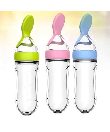 Milist Baby Food Feeder Set - Silicone Pacifier Feeder & Squeeze Spoon for Infants & Toddlers | 3-Piece Dietary Supplement Set - Buy Online on SooperMarket.com