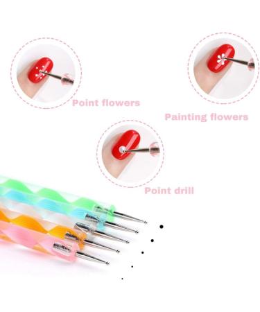 5PCS Nail Dotting Pen Set for Marbleizing, Painting, and Manicure - Multi-Colored - Buy Online on SooperMarket.com
