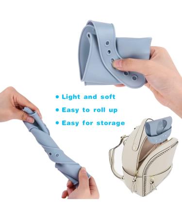 Vicloon Silicone Baby Bib | Waterproof Weaning Bib with Food Catcher Pocket | Adjustable Toddler Feeding Bib - Pink/Blue/Grey - Buy Online on SooperMarket.com